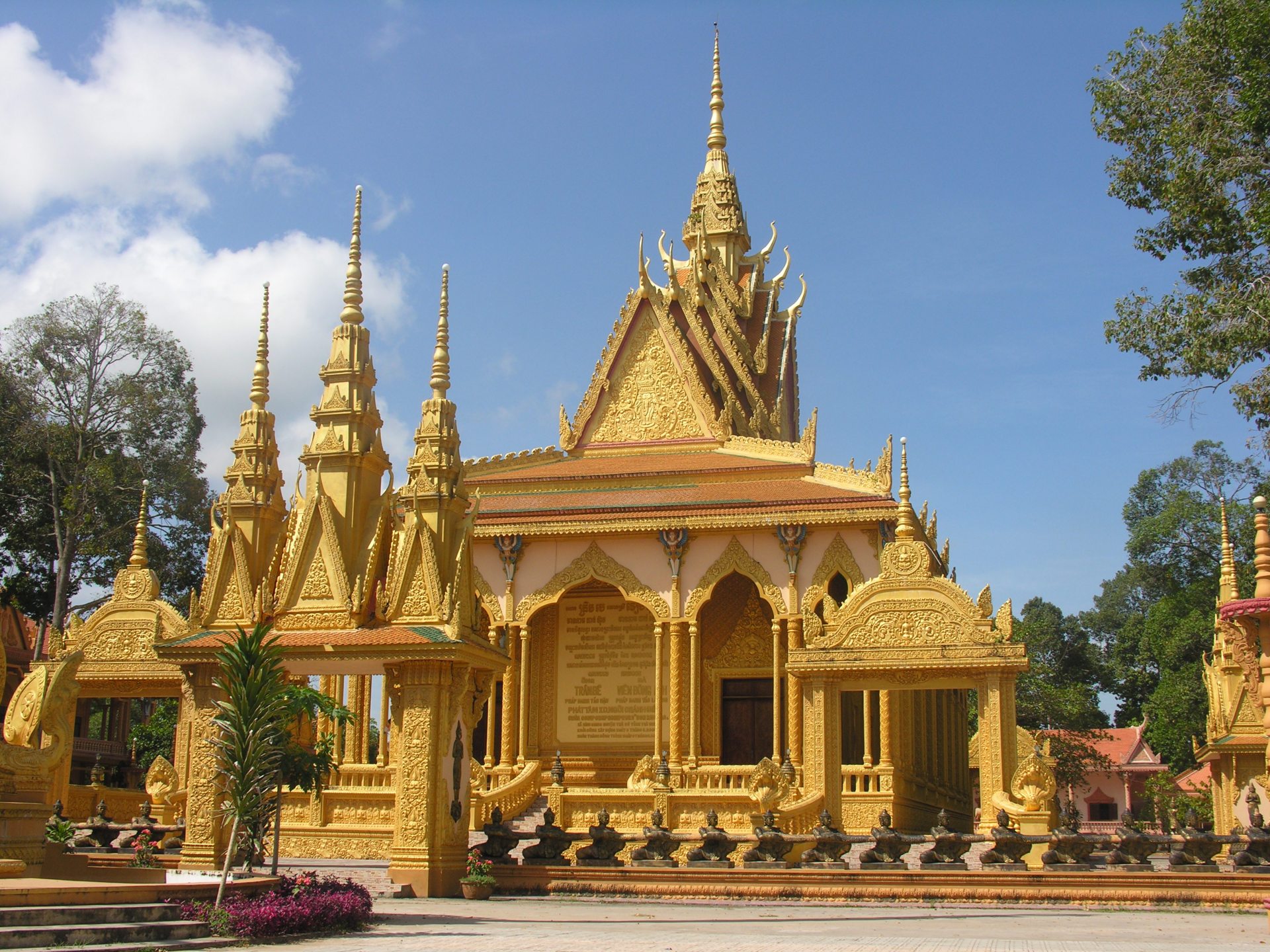 centenarian solemn khmer pagodas in western vietnam